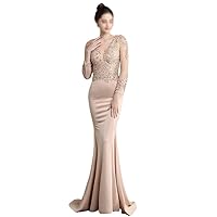 Sequin Long Oversized Women's Performance Dress, Banquet Evening Dress