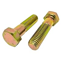 Newport Fasteners 1/2 inch x 4 inch Hex Cap Screw Grade 8 Zinc Yellow Plated Steel (Quantity: 25 pcs) 1/2-13 x 4 Hex Bolt/Coarse Thread/Partially Threaded 1.25 inches of Thread*