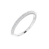 Platinum Polished 0.2 Carat Diamond Anniversary Band Size 7 Jewelry for Women