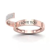 His & Hers I Love You Promise Rings,Ladies Confession Rings,Flap Vintage Rings,Engagement Ring,Personalized Wedding Band,Surprise Jewelry Gifts