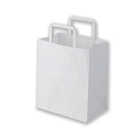 Heiko 003263602 H25CB S2 Portable Paper Bags, Plain White, 8.7 x 10.0 inches (220 x 255 mm), 50 Sheets