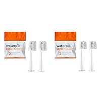 Waterpik Sonic-Fusion Toothbrush 2 Count Full Size and 2 Count Compact Replacement Brush Heads