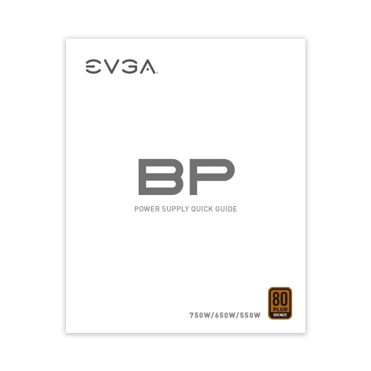 EVGA 550 BP, 80+ Bronze 550W, 3 Year Warranty, Compact 120mm Size, Power Supply 100-BP-0550-K1