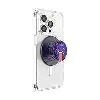 PopSockets Phone Grip Compatible with MagSafe, Adapter Ring for MagSafe Included, Phone Holder, Wireless Charging Compatible, Pokemon - Ghost Gengar