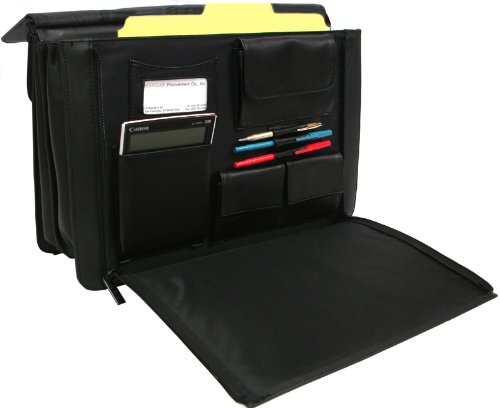 Black Leather Executive Briefcase (#42)