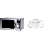 Panasonic 1000W Commercial Microwave Oven With Nordic Ware Deluxe Plate Cover