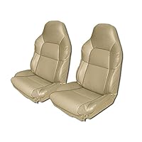 Chevy Corvette C4 Standard(Base) 1994-1996 Beige Artificial Leather Custom Made Original fit seat Cover