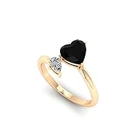 2.5 TCW Wedding Rings Toi et Moi Moissanite Ring Engagement Ring Heart and Pear Cut Promise Gifts for Her Moissanite Ring