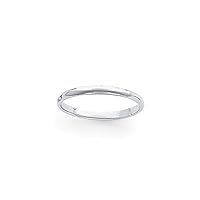 Platinum Half Round Featherweight Band Ring Jewelry Gifts for Women in Platinum Variety of Ring Sizes and 3mm 4mm 5mm 6mm 8mm