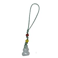 Natural Jade Gourd Donuts Cell Phone Strap Phone Charm Key Agate Chain Car Key Hanging Pendants Decor for Car Phone Decor