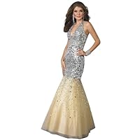 Style 104 Silver Prom Dress