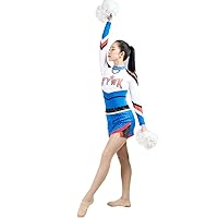 LIUHUO Cheerleading Uniforms Blue Skinny Contest Show Professional Girls Custom Stage