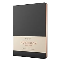 Soft Cover Notebook, Rose Gold - Cute Journal for Women - Aesthetic Lined A5 Notebook - Vegan Leather - Premium and Beautiful Notebook- 128 Pages, Thick 120GSM Paper and Ribbons - 5x8