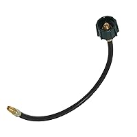Flame King 18-inch RV, Van Or Trailer Propane Tank Pigtail Hose Connector for 2-Stage Auto Changeover Regulators - E18INPT, Black/Green
