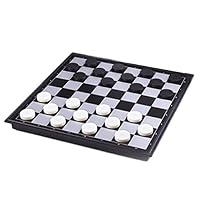 Chess Set International Checkers Portable Folding Plastic Chess Game Board Size 29.5 * 28.5cm Chess Game Board Set (Color : 100 Grid)