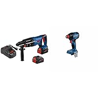 GBH18V-26DK24 18V EC Brushless SDS-plus Bulldog 1 In. (2) CORE18V 8.0 Ah Performance Batteries & GDX18V-1860CN 18V Connected-Ready Two-In-One 1/4 In. and 1/2 In. Impact Driver