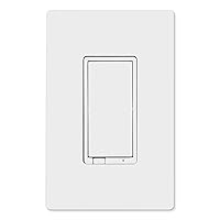 Z-Wave Light Dimmer with QuickFit & SimpleWire, 3-Way Ready, Works with Alexa, Google Assistant, ZWave Hub Required, Repeater/Range Extender, Smart Switch, White & Almond, 700 Series, 58438