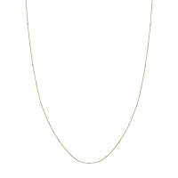 14ct Yellow and White Gold 0.8m Bead With White Cylinder Saturn Chain Necklace Jewelry for Women - Length Options: 41 46 51 61