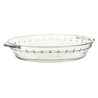 Beaupretty 9 Inch Round Glass Baking Dish Pie Plate Glass Bakeware Casserole Baking Dish for Home Kitchen Use