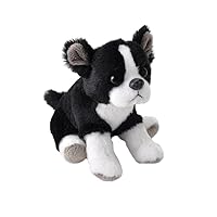 Pocketkins Eco Boston Terrier, Stuffed Animal, 5 Inches, Plush Toy, Made from Recycled Materials, Eco Friendly