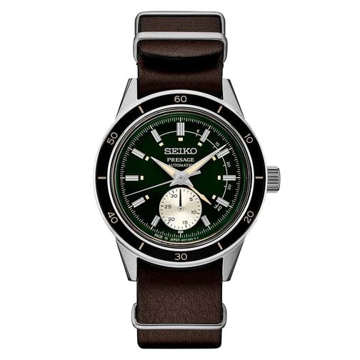 Mua SEIKO Men's Green Dial Brown Leather Band Automatic Watch trên Amazon  Mỹ chính hãng 2023 | Giaonhan247