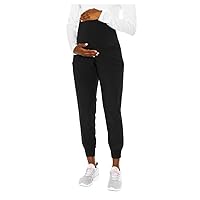 Med Couture Women's Maternity Jogger Pant, Black, Large