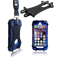 AH Universal Heavy Duty Cell Phone Carrying iPhone Lanyard Leash Neck Strap Tether Holder Quick Release Buckle Smart Cell Phone Credit Card Holder Case for iPhone, Galaxy & Most Smartphone