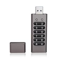 32GB 256-bit Encrypted USB Drive Password Secure Flash Drive USB3.0 U Disk Support Reset/Wipe/Auto Lock Function,Grey,USB3.0 U Disk