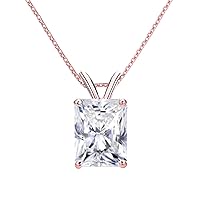 The Diamond Deal 1/4 Carat - 5 Carat | IGI Certified Lab Grown Diamond Pendant Necklace For Women | 14K White, Yellow Or Rose Gold | Lab Created Solitaire Lab-Grown Diamond Pendant Necklace