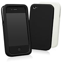 BoxWave Case for iPhone 4S (Case Executive Sleeve, Rubber Slip on Cover w/Extra Padding for iPhone 4S, Apple iPhone 4S, 4 - Jet Black