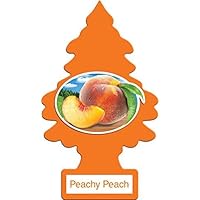 LITTLE TREES Car Air Freshener | Hanging Paper Tree for Home or Car | Peachy Peach | 12 Pack
