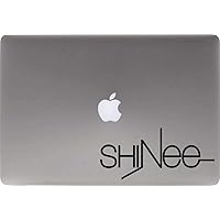 Shinee Text Version 2 Vinyl Decal Sticker for Computer MacBook Laptop Ipad Electronics Home Window Custom Walls Cars Trucks Motorcycle Automobile and More (Black)
