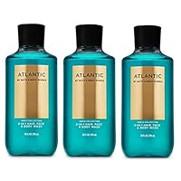 Bath and Body Works For Men ATLANTIC 3-in-1 Hair, Face & Body Wash - Value Pack Full Size Bath and Body Works For Men ATLANTIC 3-in-1 Hair, Face & Body Wash - Value Pack Full Size