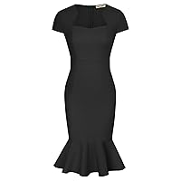 GRACE KARIN Women's Gorgeous Work Pencil Dress Cap Sleeve Sexy Bodycon Dress