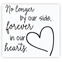 Forever in Our Hearts Quote Memorial Wall Decor Family Stickers Decals 11x11.5-Inch Black