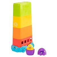 Fat Brain Toys Egg Stacker Bus - Pretend Play Stacking Toy for Toddlers, 12 Months+
