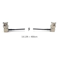 3G 75Ohm HD SDI Cable Male HD SDI Extension Cable for BMCC BMPC Hyperdeck Cameras Video Cable (Right Angle to Right Angle, 400cm=13.12ft)