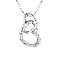 Quadiva E! Women's Necklace Heart decorated with sparkling crystals from Swarovski®