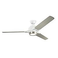 Licht-Erlebnisse Ceiling Fan with Remote Control LED Lighting Dimmable Diameter 152 cm Large 3 Blades Fan Living Room Bedroom