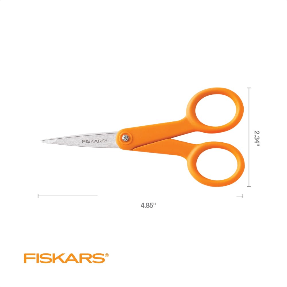  Fiskars Premier No. 5 Micro-Tip Orange-Handled Fabric