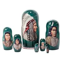 Indian Chiefs Nesting Doll 7pc./8''