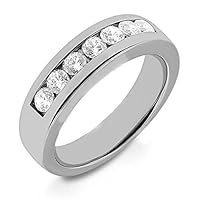1.25 ct. Mens Round Cut Diamond Wedding Band Ring