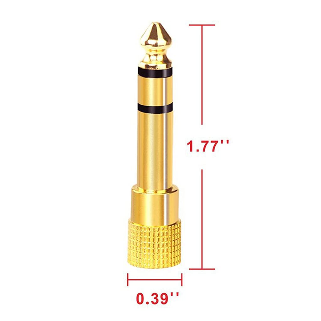 CHIUEAST Gold-Plated 6.5mm Male to 3.5mm Female Adapter Plug Headphone Mic Stereo Convertor Adapters Adapter