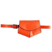 Womens Mini Adjustable Waist Snakeskin Fanny Belt Pack Bag Phone Purs (Orange)