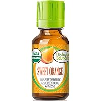 Healing Solutions Organic 30ml Oils - Sweet Orange Essential Oil - 1 Fluid Ounce