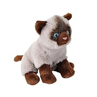 Wild Republic Pocketkins Eco Siamese Cat, Stuffed Animal, 5 Inches, Plush Toy, Made from Recycled Materials, Eco Friendly