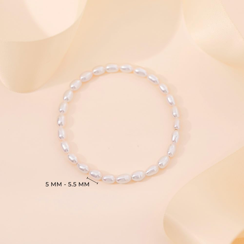Elongated Freshwater Cultured Pearl Bracelet For Babies, Toddlers & Little Girls 5