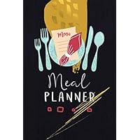 Weekly Meal Planner: 60 Week Food Planner & Grocery List | Stylish Dining Set Design Cover Menu Planning Notebook | Meal Prep And Shopping List Journal, 6x9