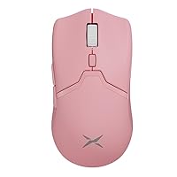 DeLUX M800PRO Wireless Gaming Mouse, Rechargeable Lightweight Computer Mouse, with PAW3395 Sensor 26000DPI, Tri-Mode, Huano Pink Switches, Matt UV Coating (Rose)