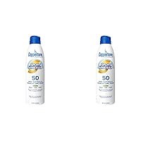 Coppertone SPORT Sunscreen Spray SPF 50, Zinc Oxide Mineral Sunscreen, Water Resistant Spray Sunscreen SPF 50, 5 Oz Spray (Pack of 2)
